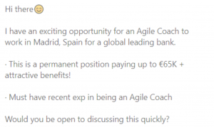 Agile Coach job offer 65k + benefits